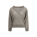 Brunello Cucinelli Braunes Leinen-Sweatshirt