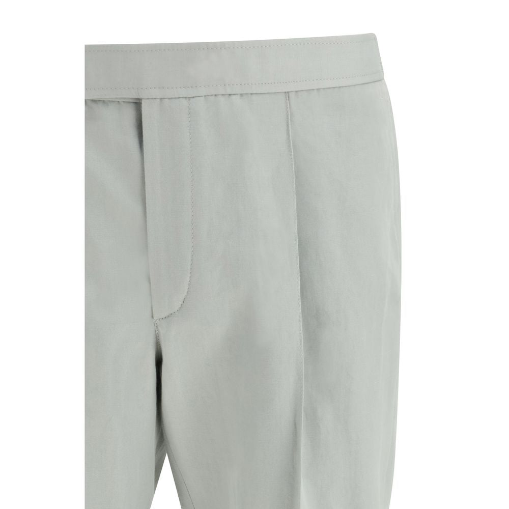 Brioni Weiße Leinen-Freizeithose