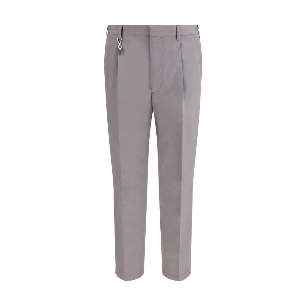 Prada Grey Cotton Suit Trousers