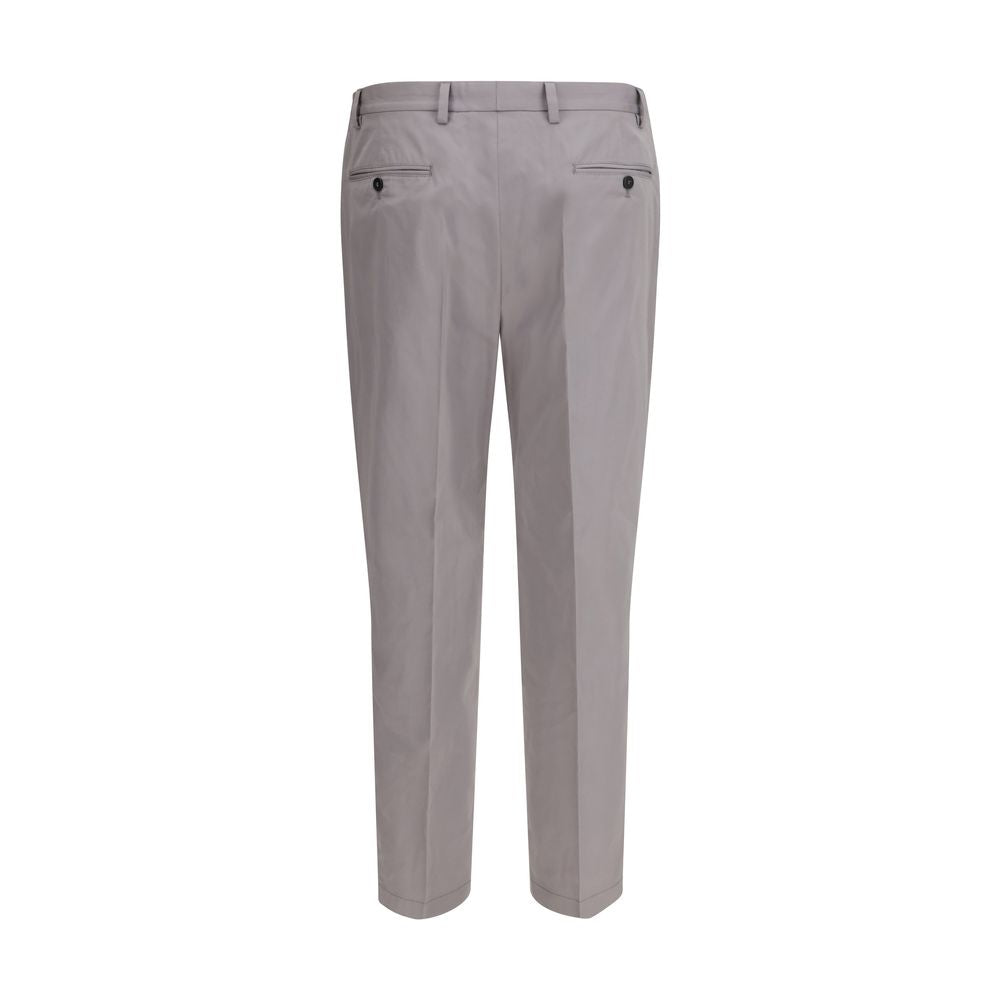 Prada Grey Cotton Suit Trousers