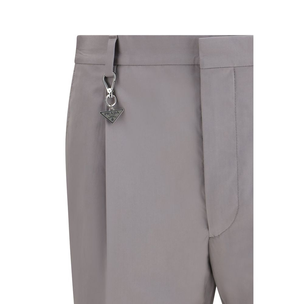 Prada Grey Cotton Suit Trousers