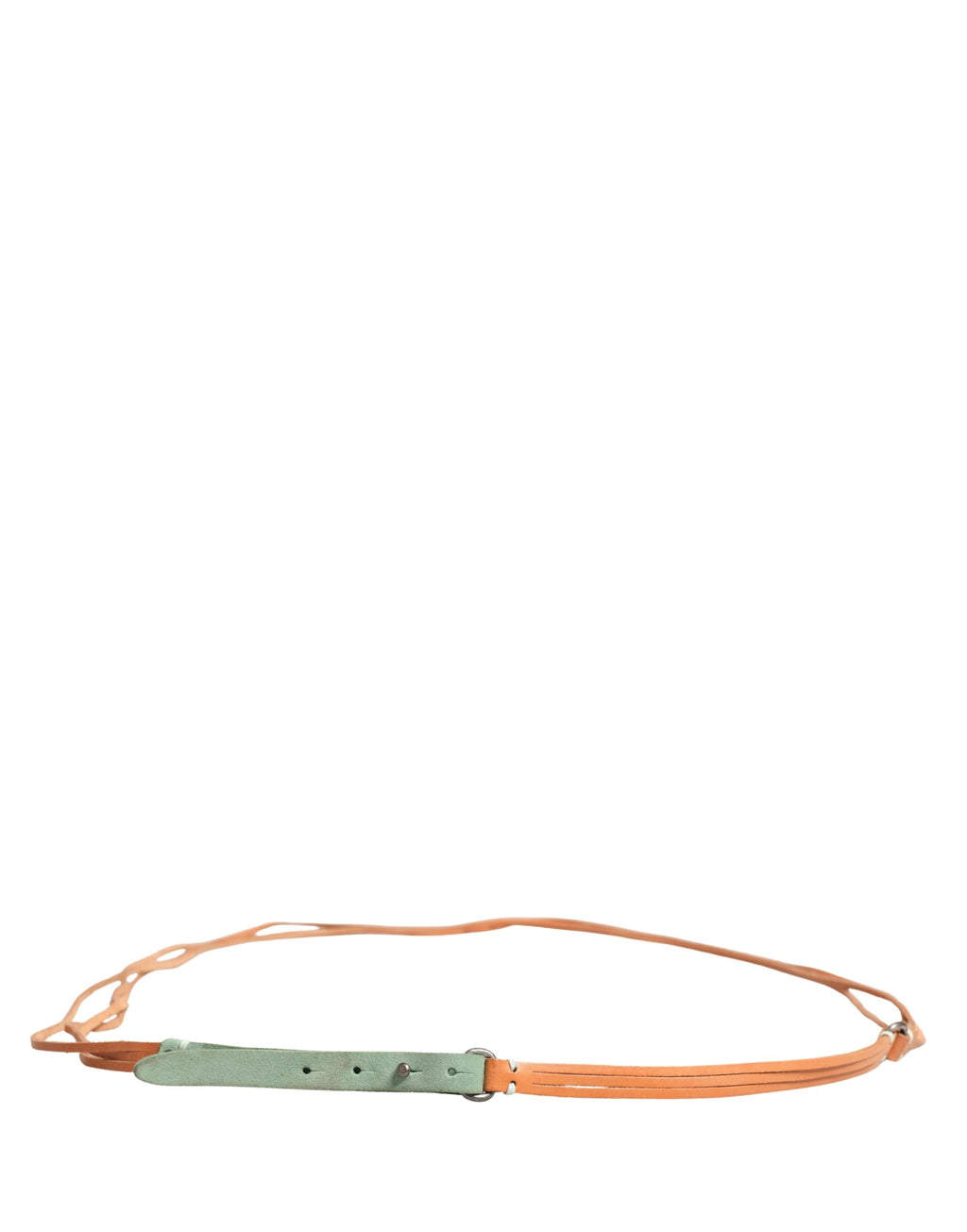 Scervino Street Brown Leather Belt with Silver-Colored Buckle
