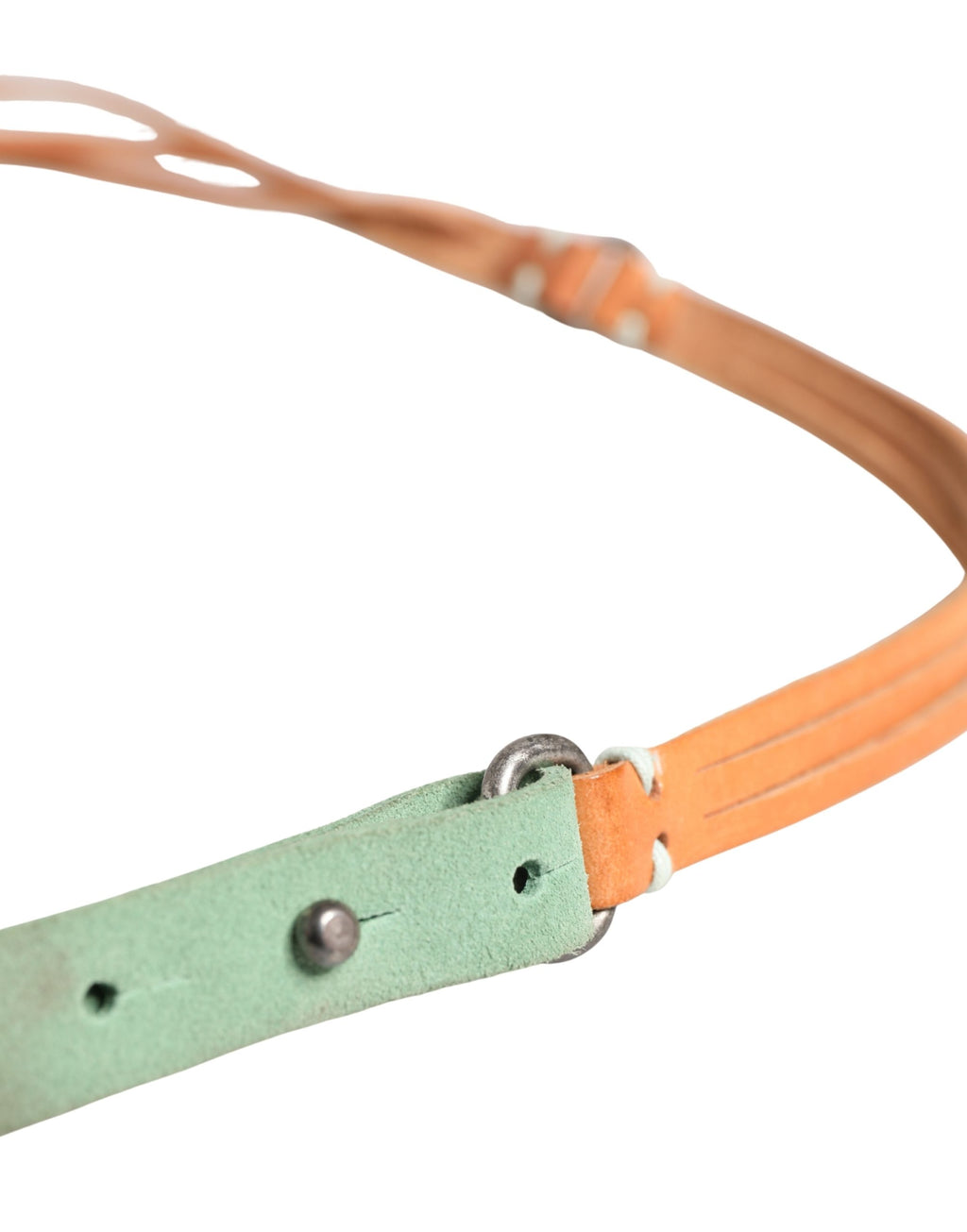 Scervino Street Brown Leather Belt with Silver-Colored Buckle
