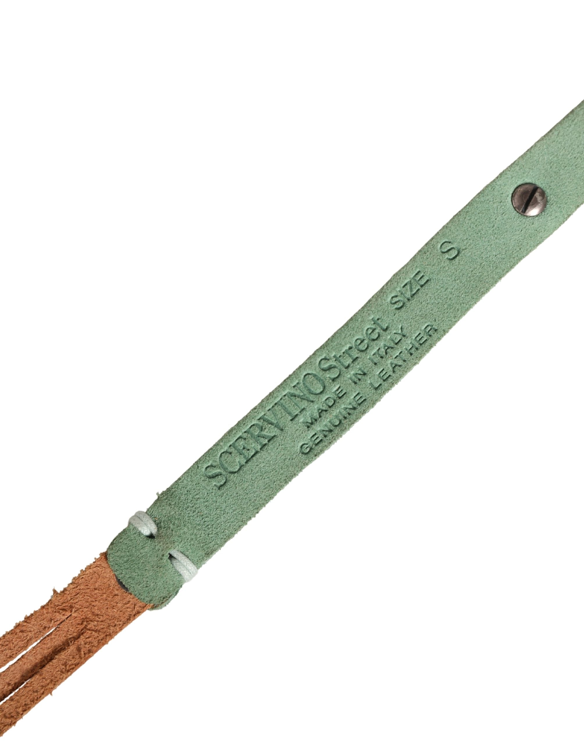 Scervino Street Brown Leather Belt with Silver-Colored Buckle