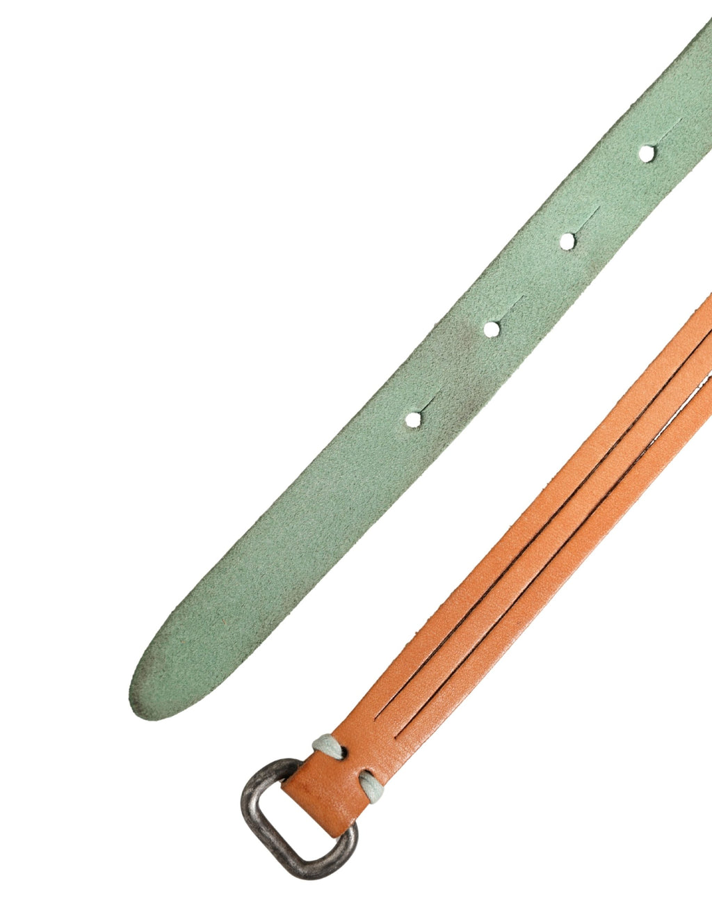 Scervino Street Brown Leather Belt with Silver-Colored Buckle