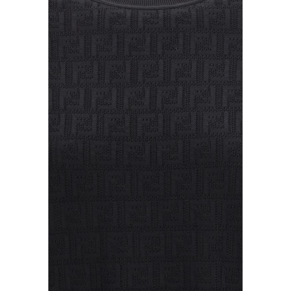 Fendi Schwarzes T-Shirt aus Viskose
