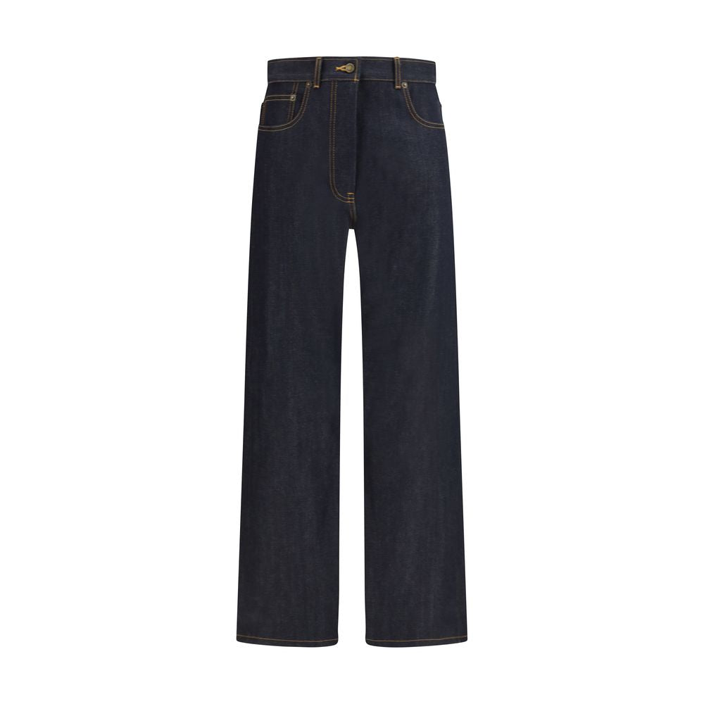 Thom Browne blue straight-cut cotton jeans