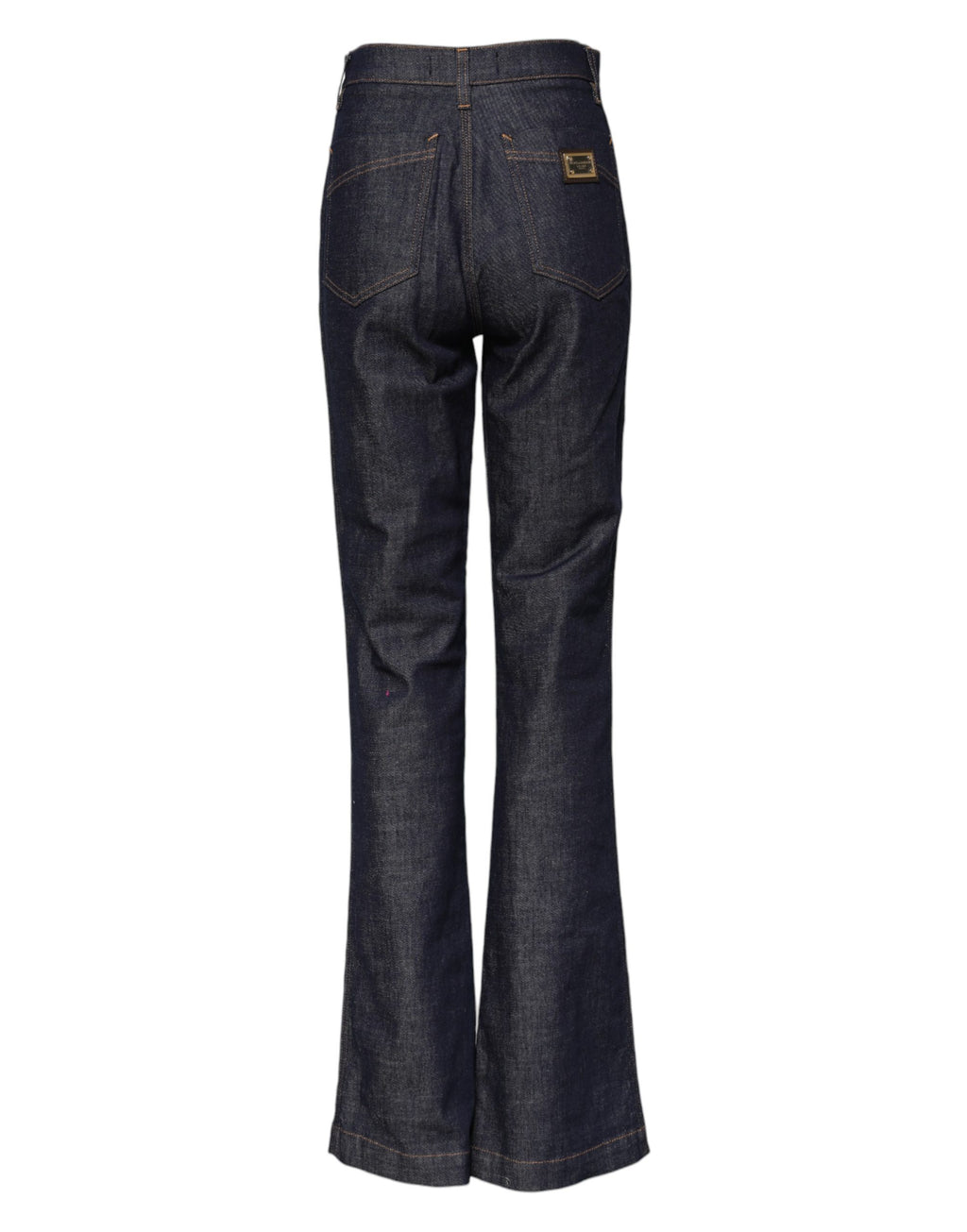 Dolce & Gabbana Dunkelblaue Baumwoll-Jeans mit ausgestelltem, weitem Bein
