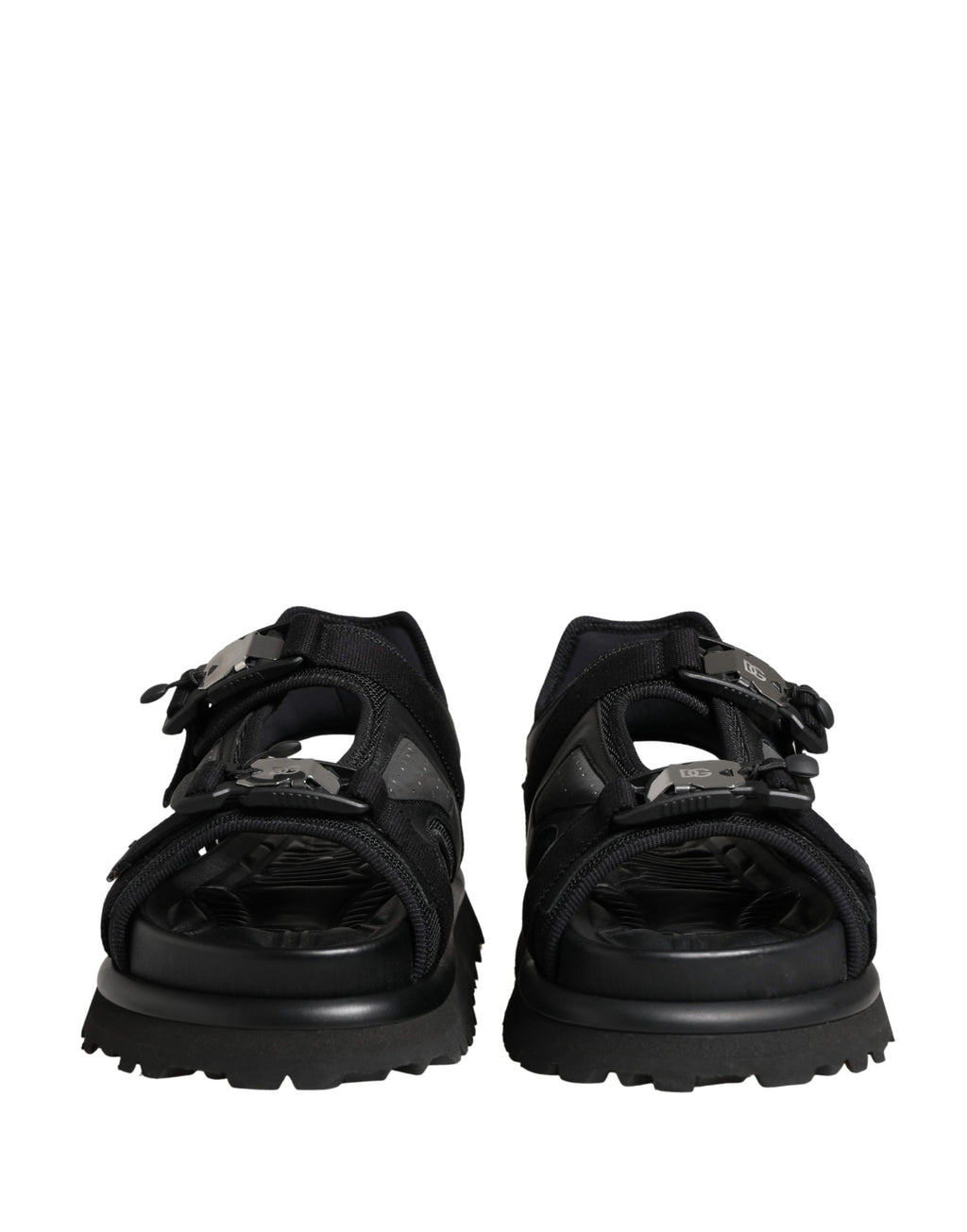 Dolce & Gabbana Schwarze Chunky Sandalen für Herren mit Logo-Details