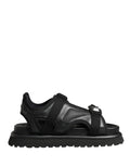 Dolce & Gabbana Schwarze Chunky Sandalen für Herren mit Logo-Details