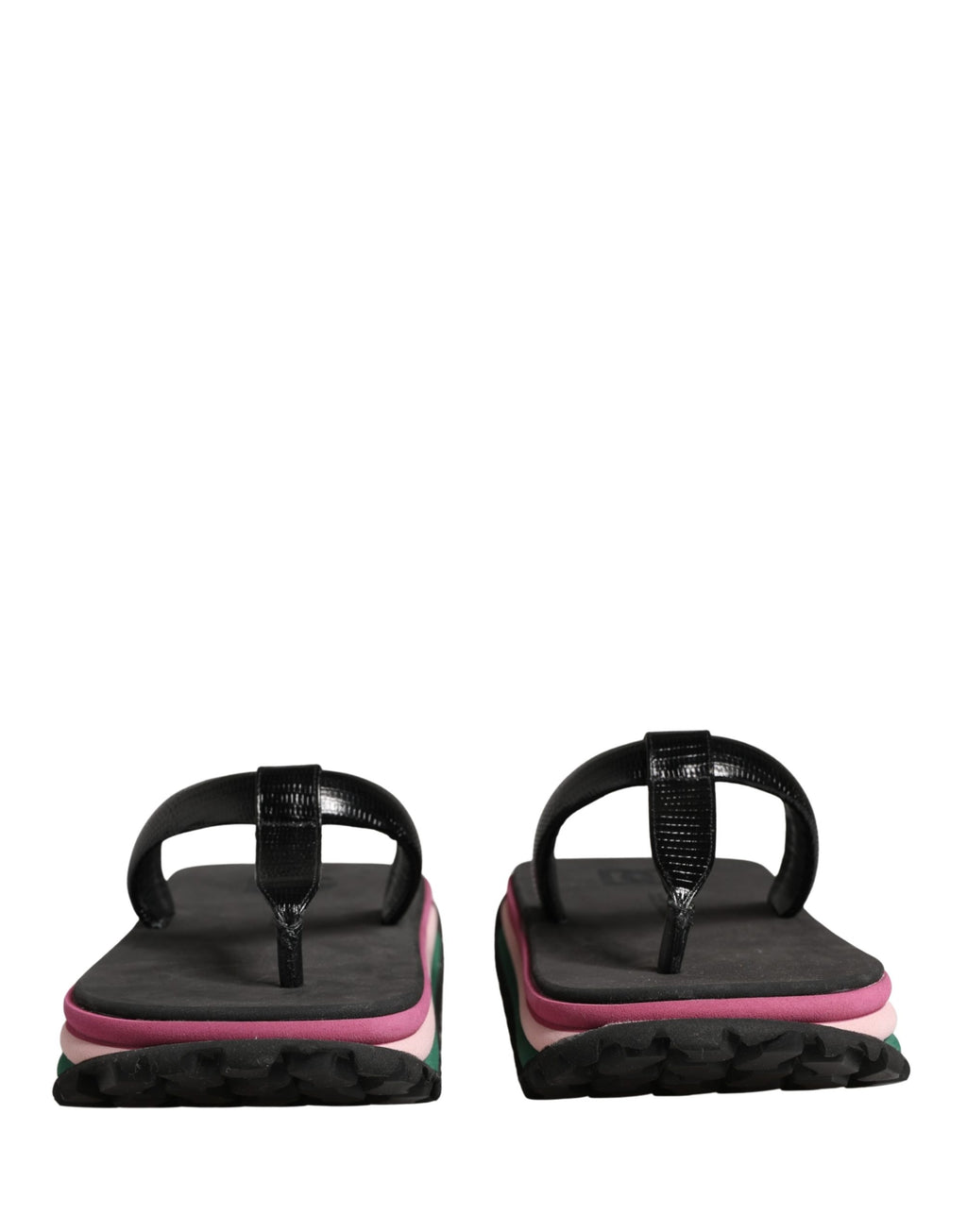Dolce & Gabbana Multicolor Rubber Chunky Flip-Flop Sandals