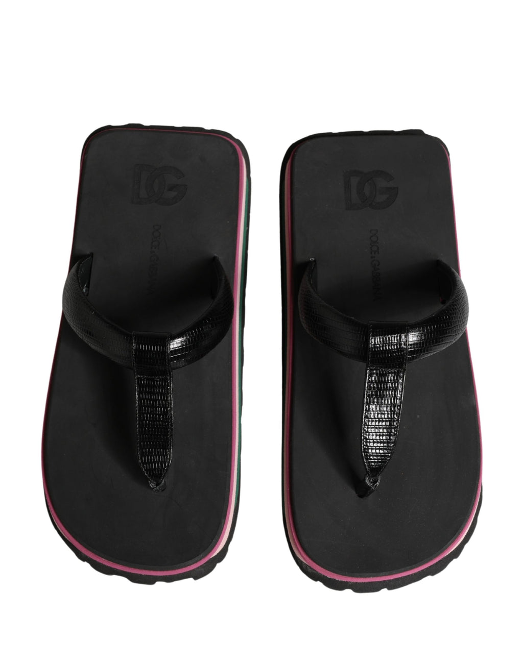 Dolce & Gabbana Multicolor Rubber Chunky Flip-Flop Sandals