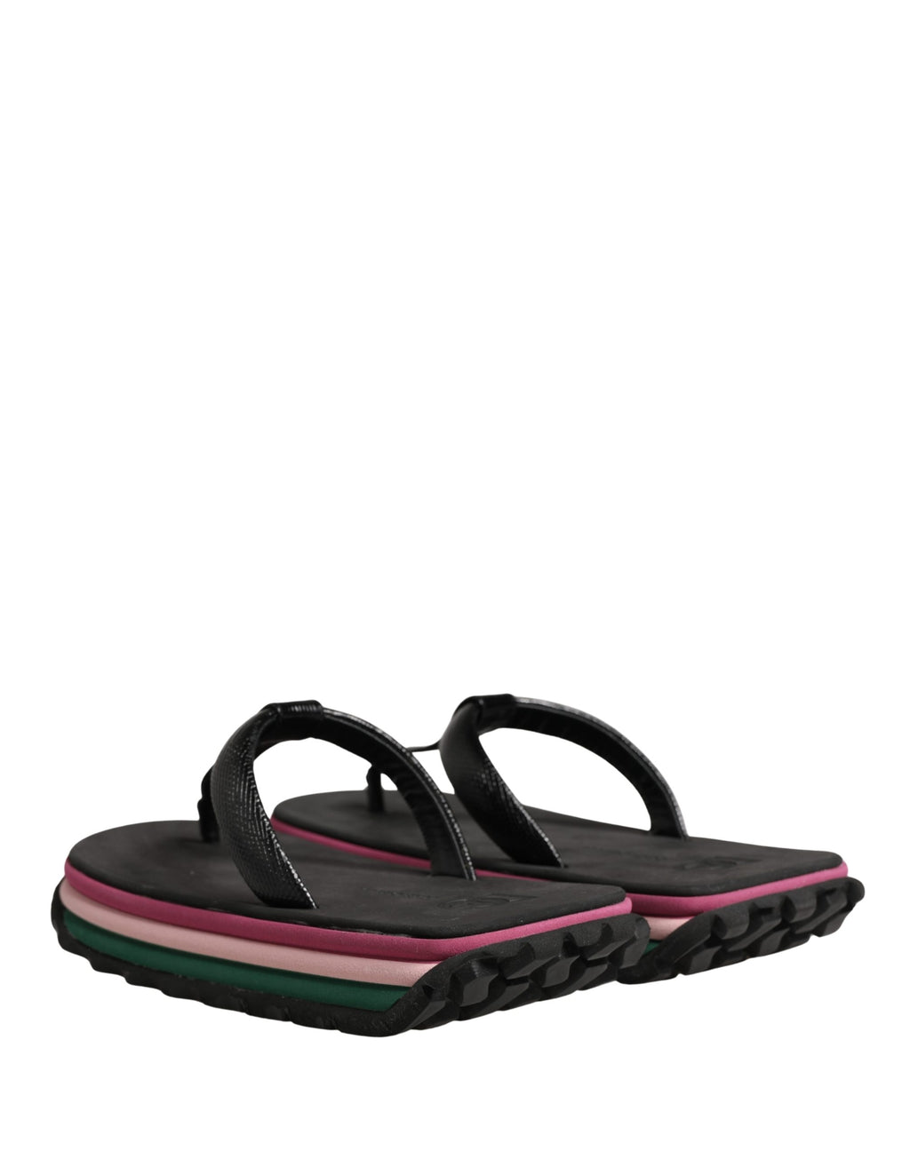Dolce & Gabbana Multicolor Rubber Chunky Flip-Flop Sandals