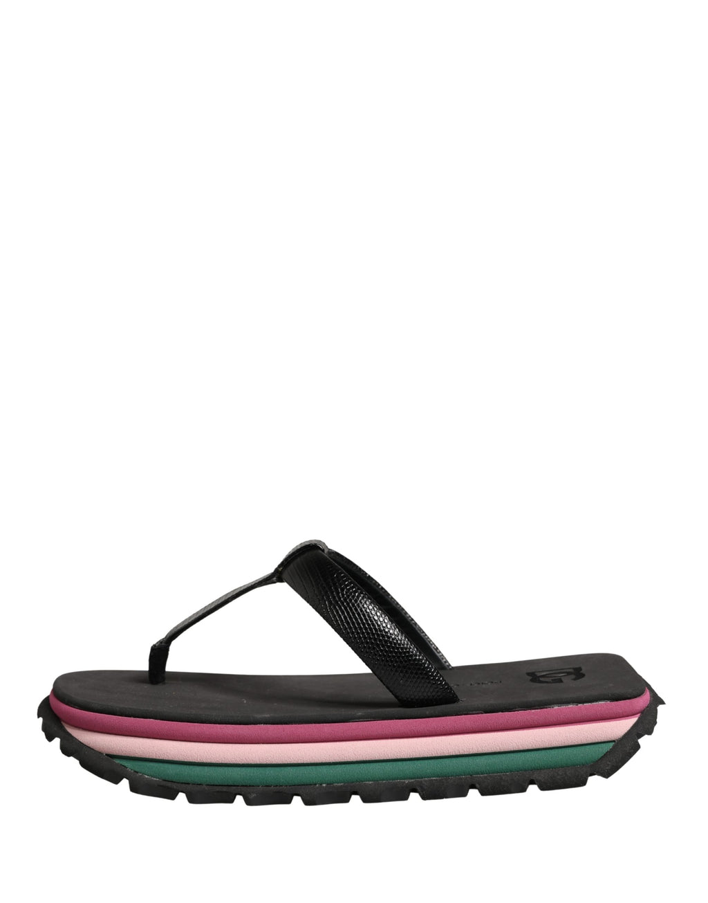 Dolce & Gabbana Multicolor Rubber Chunky Flip-Flop Sandals