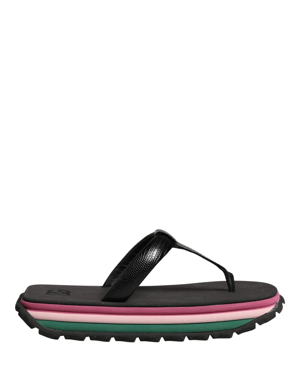 Dolce & Gabbana Multicolor Rubber Chunky Flip-Flop Sandals