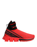 Dolce & Gabbana Red Black Sorrento Socken Sneaker Schuhe