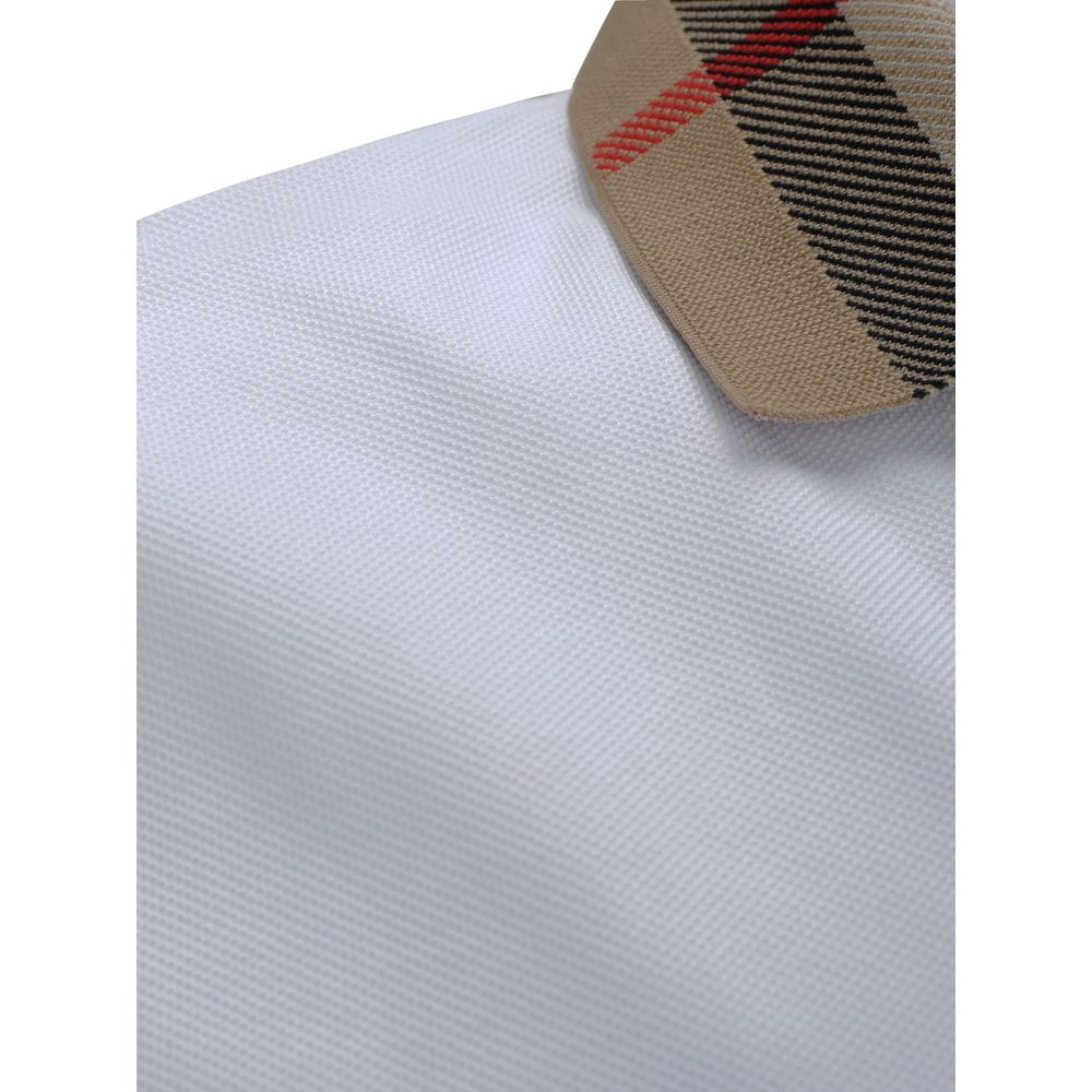 Burberry Weißes Poloshirt aus Baumwolle