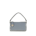 Valentino Garavani Shoulder Bag in Blue Calfskin Bos Taurus