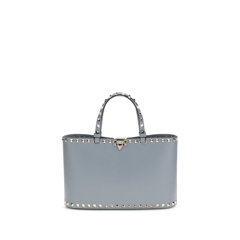 Valentino Garavani Schultertasche aus blauem Kalbsleder Bos Taurus