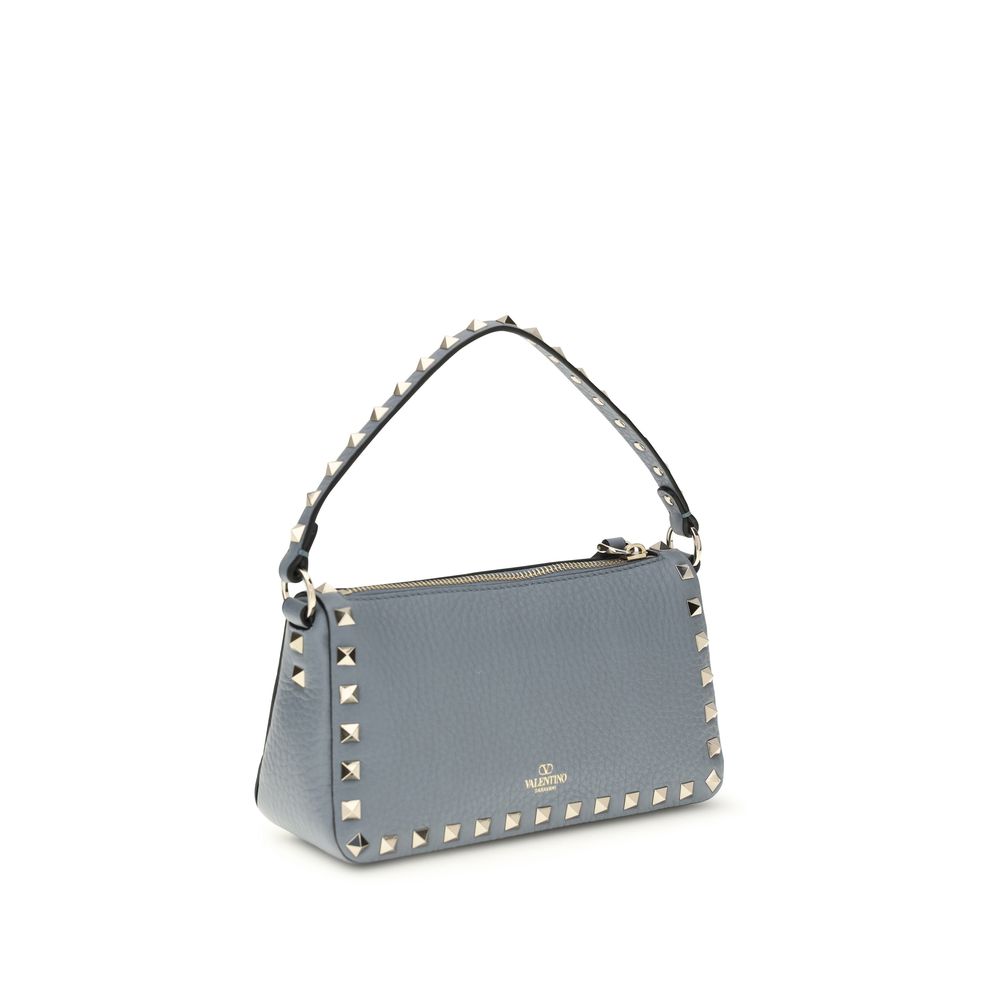 Valentino Garavani Shoulder Bag in Blue Calfskin Bos Taurus