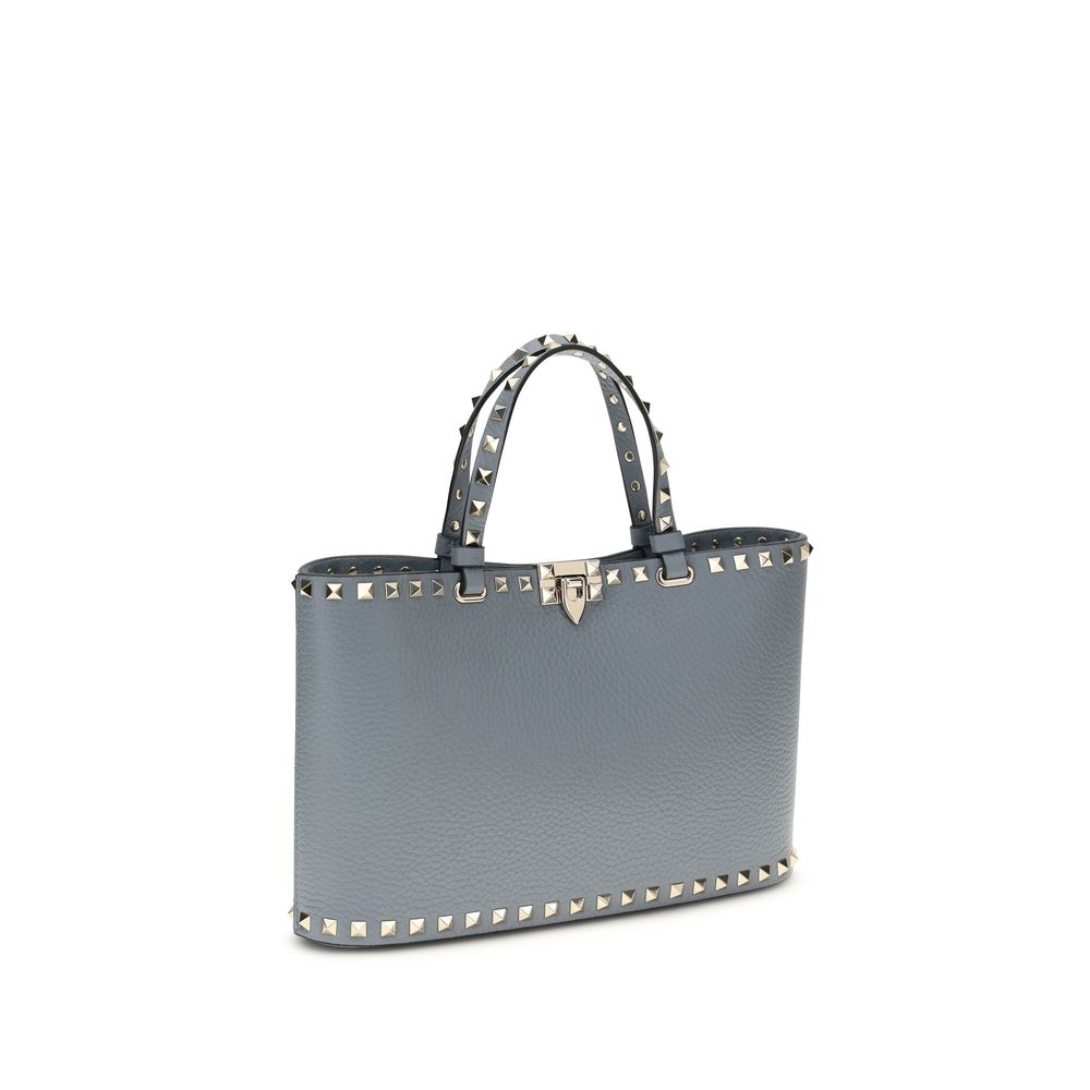Valentino Garavani Schultertasche aus blauem Kalbsleder Bos Taurus