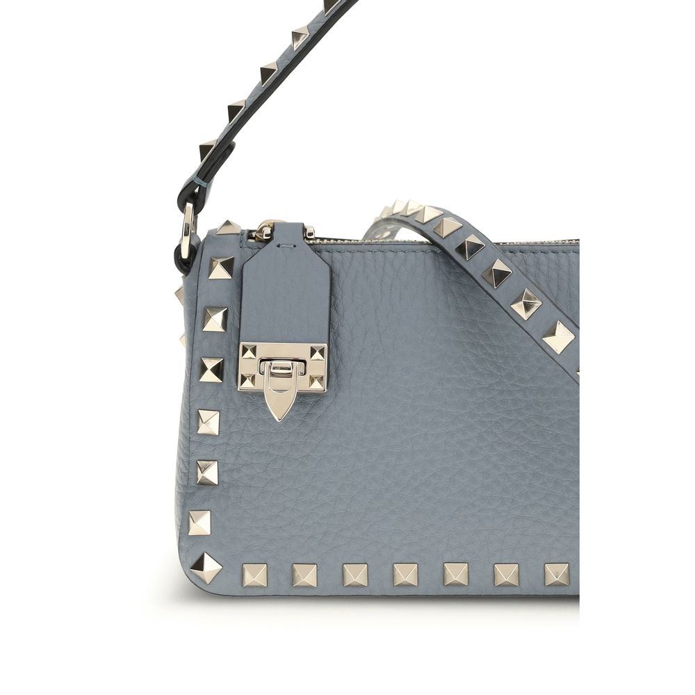 Valentino Garavani Shoulder Bag in Blue Calfskin Bos Taurus