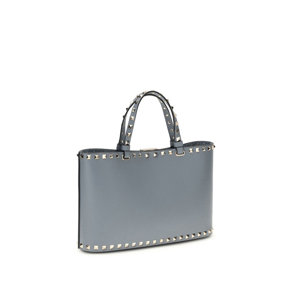 Valentino Garavani Schultertasche aus blauem Kalbsleder Bos Taurus