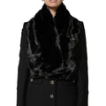 Dolce & Gabbana Schwarzer Pelzschal Hals Wrap Cover Kragenschal