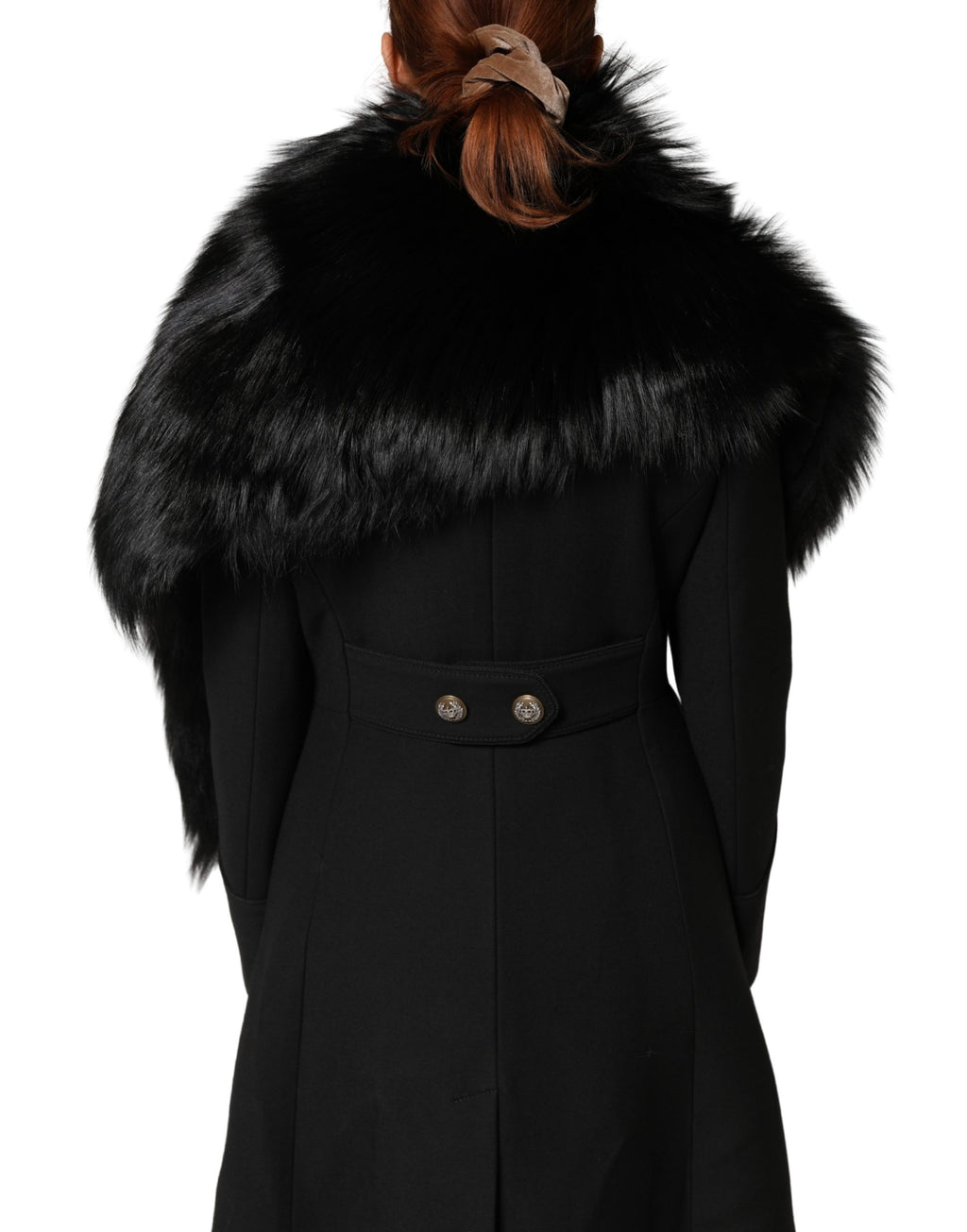 Dolce & Gabbana Schwarzer Fuchs Pelz Halswärmer Winterschal