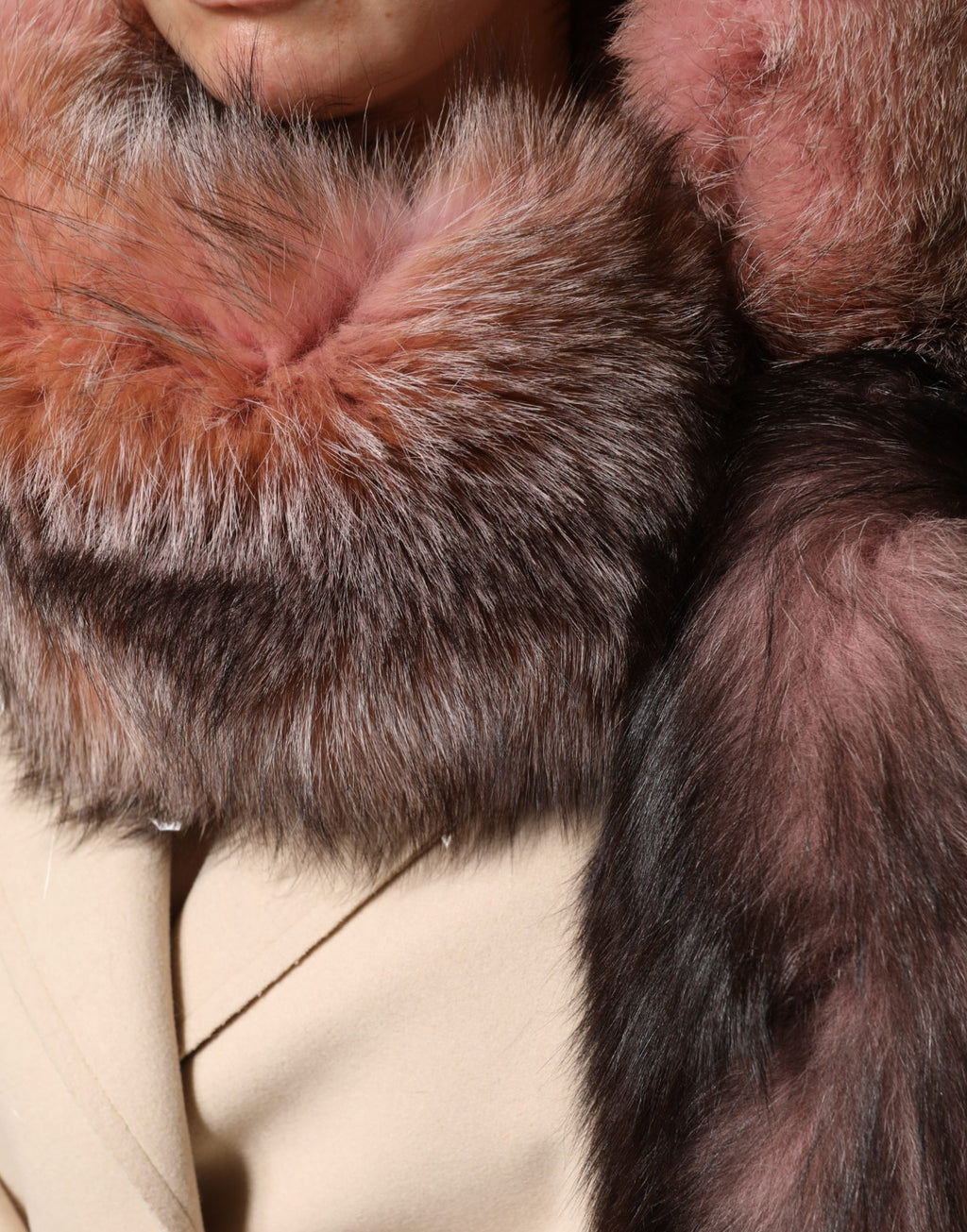 Dolce & Gabbana Rosa Frost Fuchs Pelz Halswärmer Winterschal