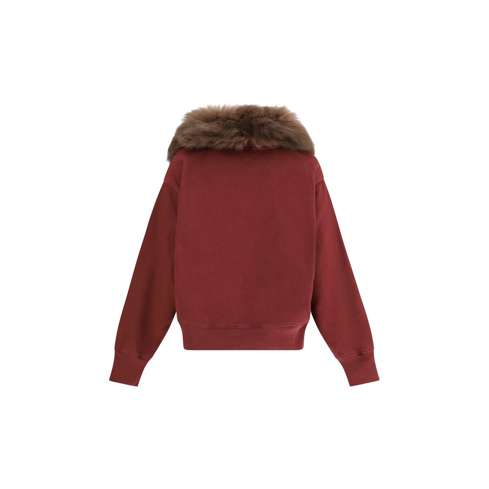 Prada Bordeaux Baumwoll-Sweatshirt