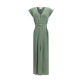 Forte_Forte Zweifarbige Viskose-Freizeitkleid