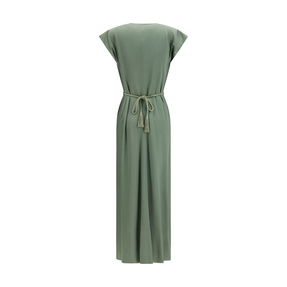 Forte_Forte Zweifarbige Viskose-Freizeitkleid