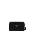 Prada Schwarze Bos Taurus Kalbsleder Schultertasche