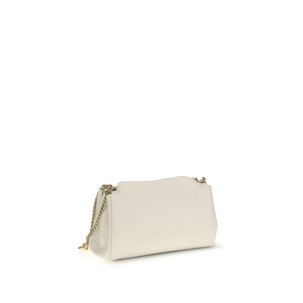 Prada White Calfskin Shoulder Bag Bos Taurus