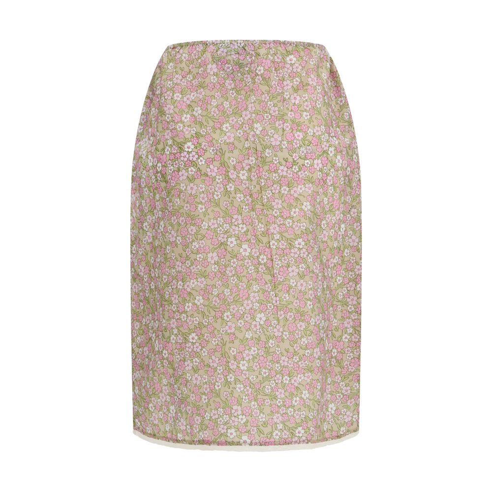 Prada Mehrfarbiger Midi-Rock aus Nylon