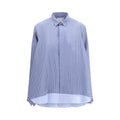 Sacai Blaues Baumwollhemd mit Muster