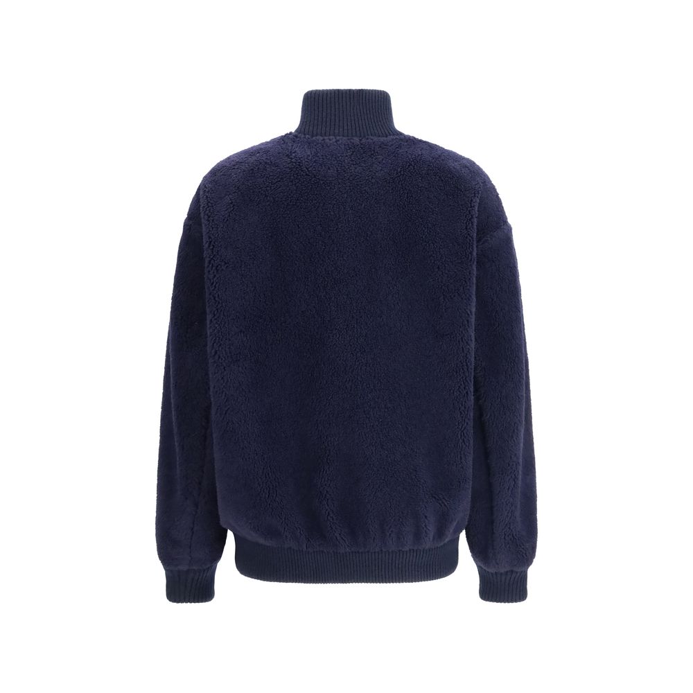 Prada Blaue Jacke aus Polyamid in voller Länge