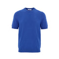 Gran Sasso Blaues Baumwoll-T-Shirt