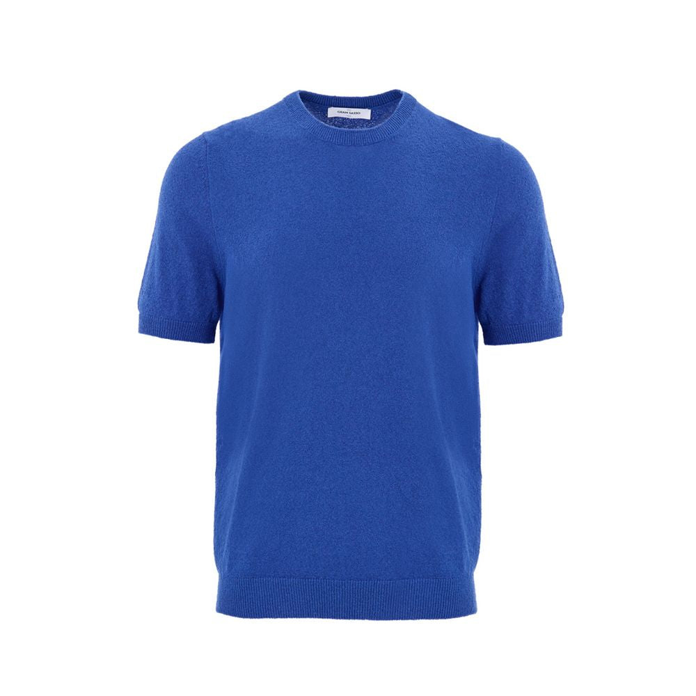 Gran Sasso Blaues Baumwoll-T-Shirt
