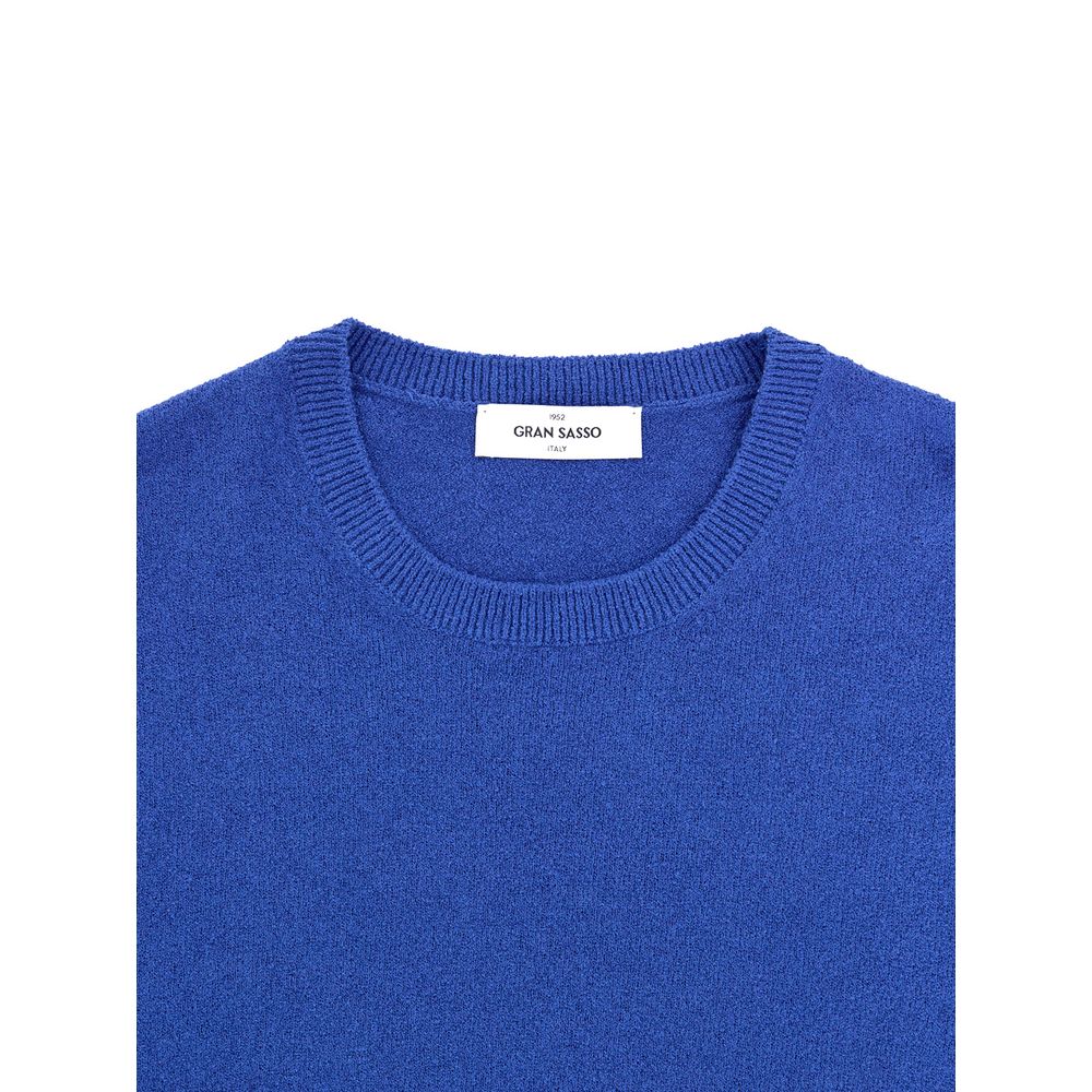 Gran Sasso Blaues Baumwoll-T-Shirt