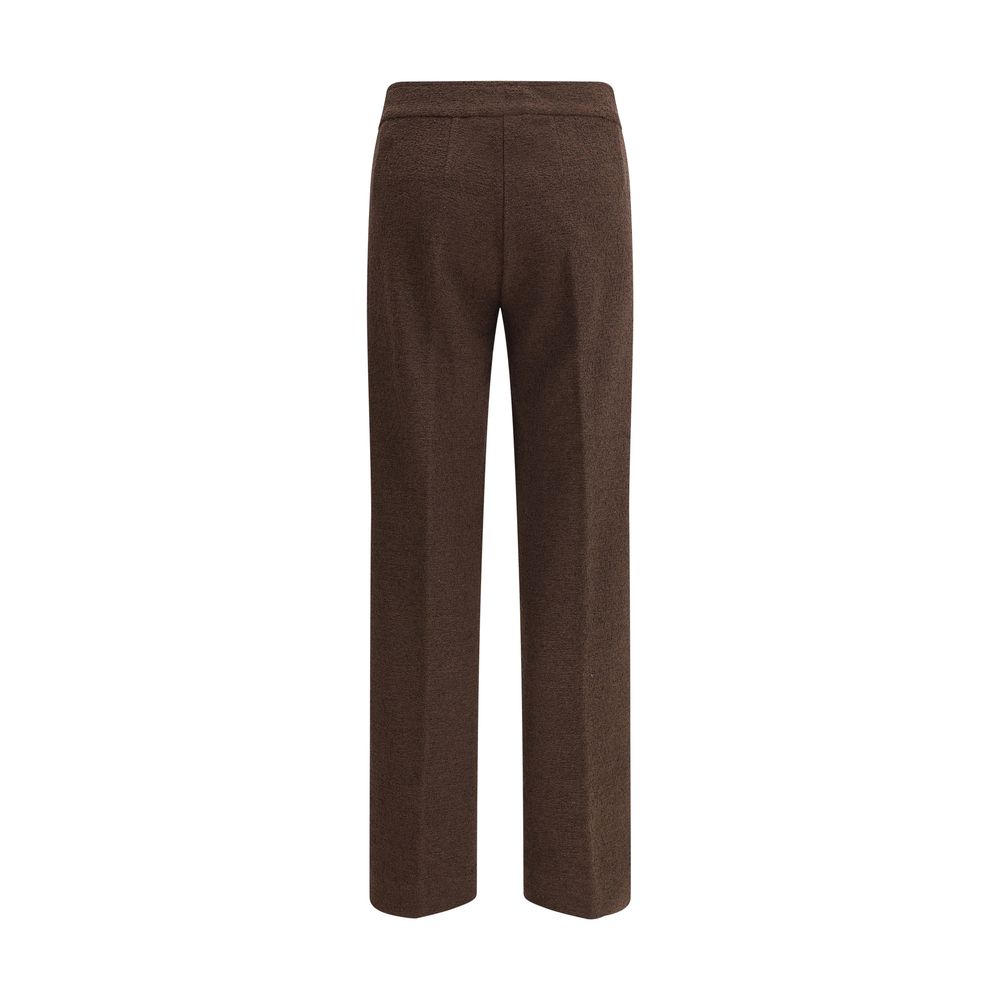 Avenue Montaigne Brown Polyester Casual Trousers