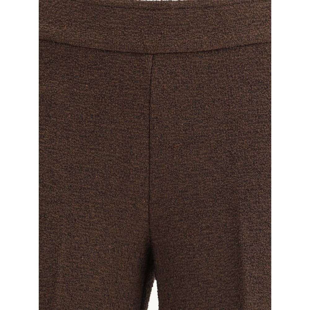Avenue Montaigne Brown Polyester Casual Trousers