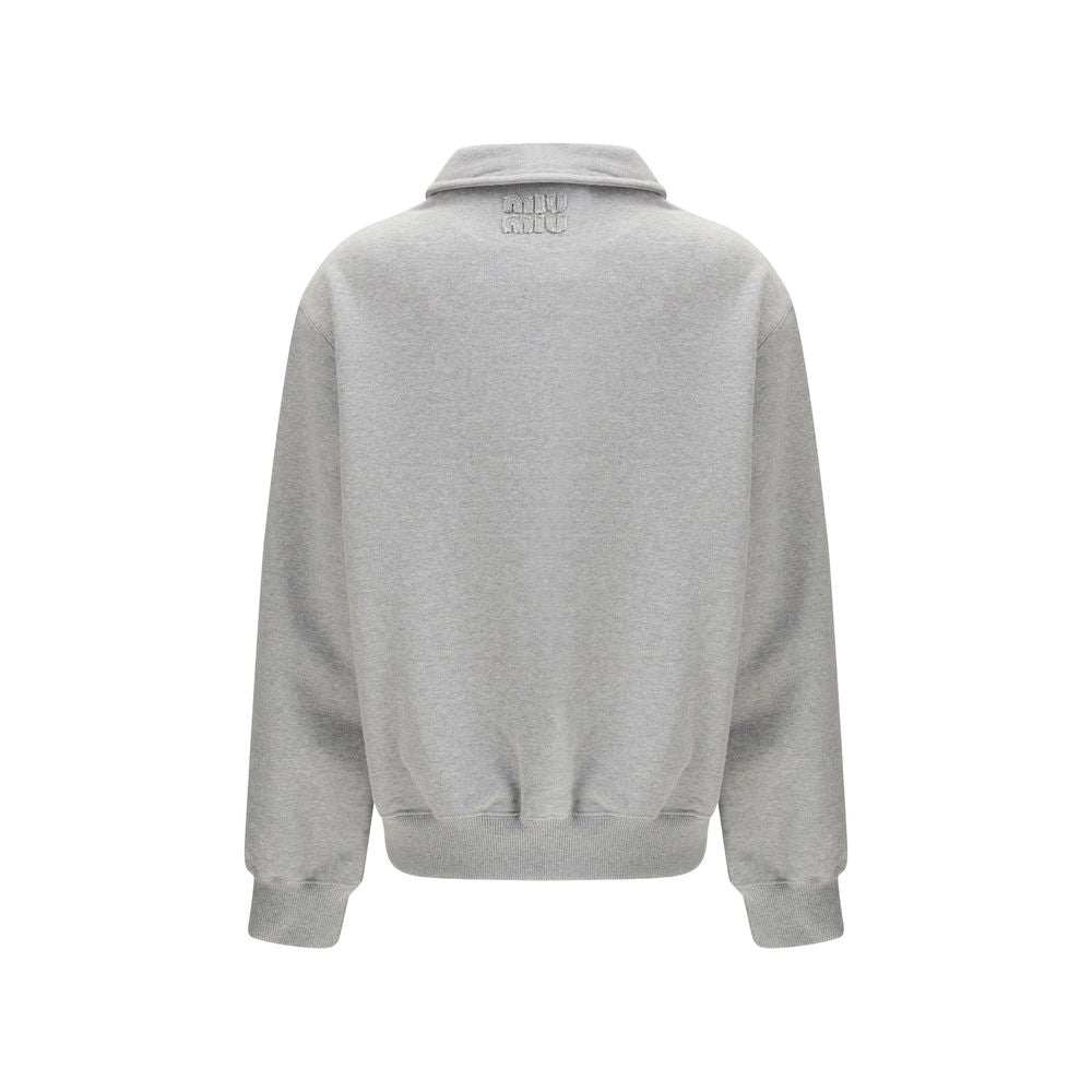 Miu Miu Graues Baumwoll-Sweatshirt