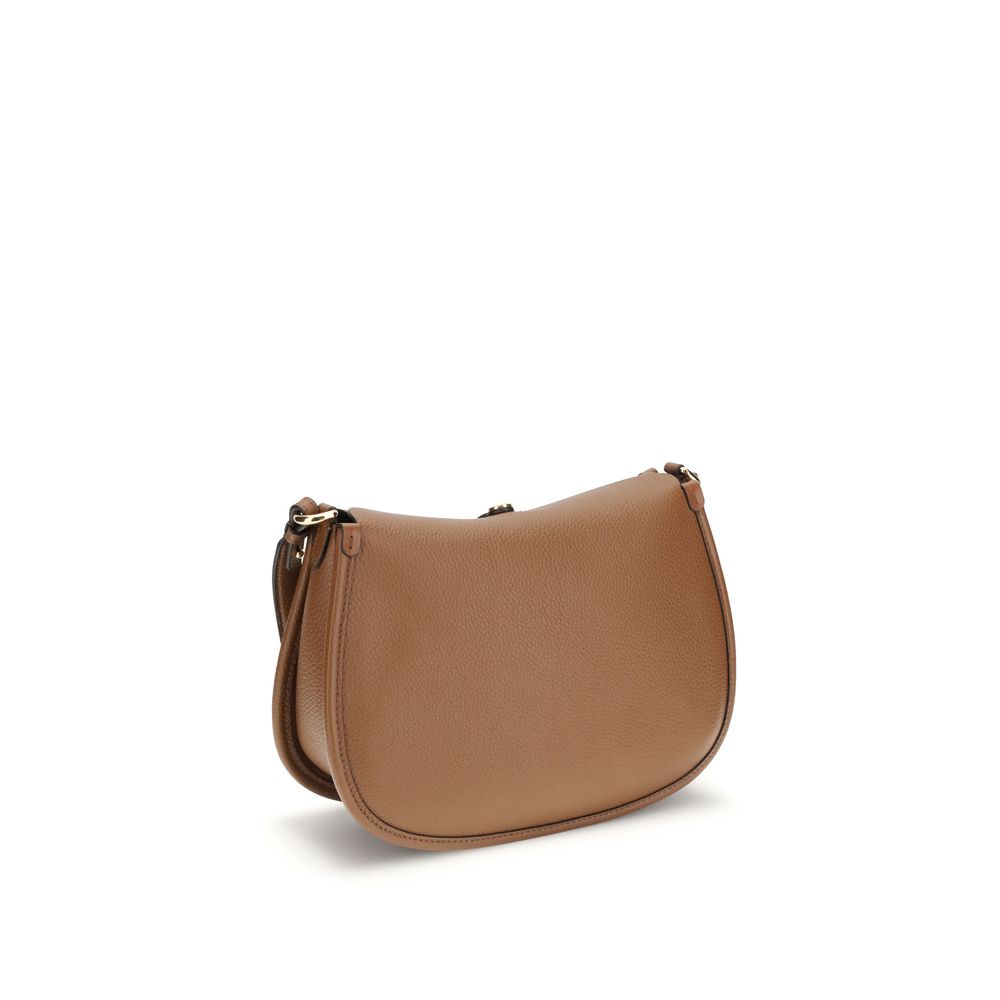 Etro Braune Kalbsleder Bos Taurus Schultertasche