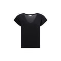 James Perse Schwarzes Baumwoll-T-Shirt