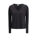 James Perse Black Cotton Long-Sleeve T-Shirt