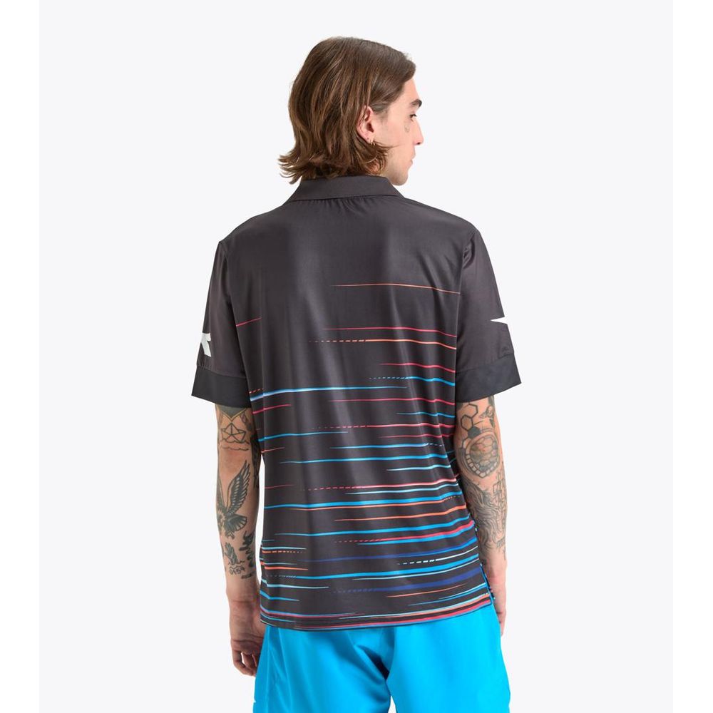 Diadora Schwarzes Poloshirt aus Polyester