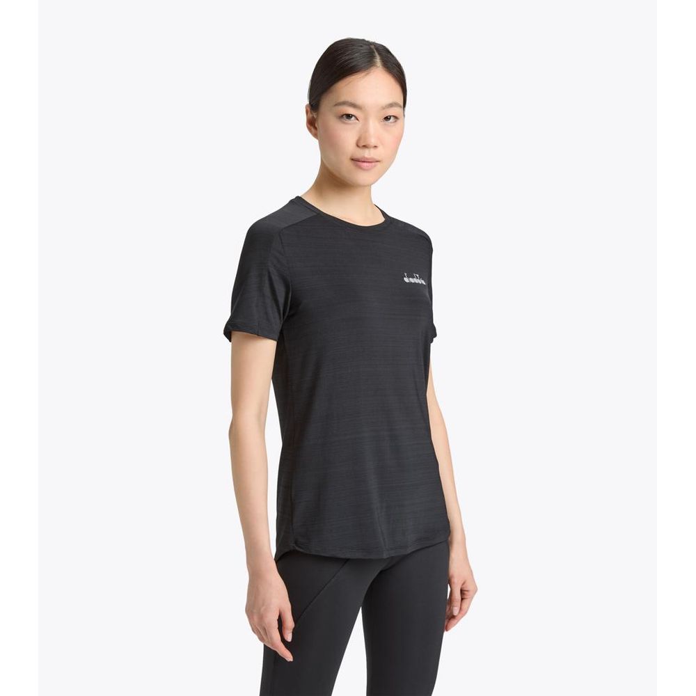 Diadora Schwarzes T-Shirt aus Polyester