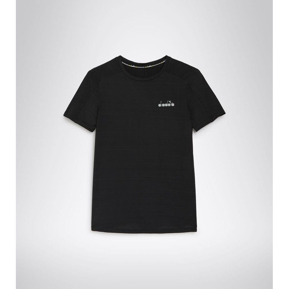 Diadora Schwarzes T-Shirt aus Polyester